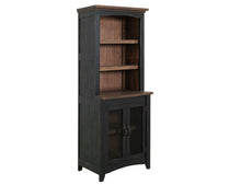 Load image into Gallery viewer, 72" Distressed Wood Dining Hutch With Two Doors - Black And Natural