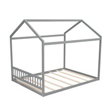 Load image into Gallery viewer, Wooden House Bed With Headboard