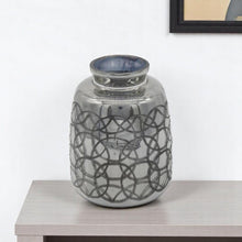 Load image into Gallery viewer, Geometric Etched Table Vase - Dark Gray