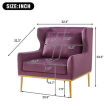Load image into Gallery viewer, Elegant Curved Armrest Accent Armchair