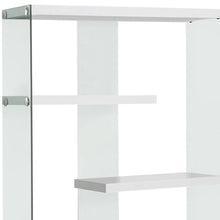 Load image into Gallery viewer, Four Tier Etagere Bookcase - White / Clear