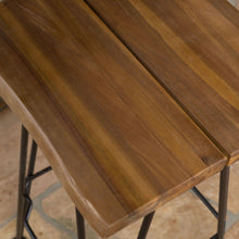 Load image into Gallery viewer, Outdoor Barstool With Angled Metal Legs - Brown