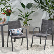 Load image into Gallery viewer, Outdoor Modern Aluminum Dining Chair Set With Rope Sea (Set of 2)