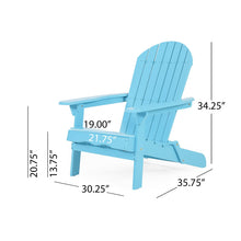 Load image into Gallery viewer, Malibu Transitional Adirondack Chair With Foldable Design - Blue