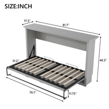 Load image into Gallery viewer, Twin Size Murphy Bed With Cabinet Storage - Gray