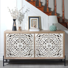 Load image into Gallery viewer, Carved 4 Door Cabinet, Storage Sideboard For Living Room - Multi