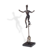 Load image into Gallery viewer, Unicycle Man Tabletop Sculpture - Bronze