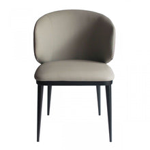 Load image into Gallery viewer, Upholstered Faux Leather Wing Back Dining Arm Chair - Beige