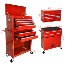 Load image into Gallery viewer, High Capacity Rolling Tool Chest With Wheels And Drawers, Storage Cabinet