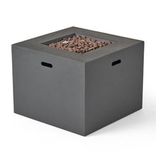 Load image into Gallery viewer, Outdoor Patio Square Gas Burning Concrete Fire Pit 40,000 Btu