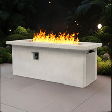 Load image into Gallery viewer, Rectangular Propane Gas Fire Pit Table With 60000 Btu For Outdoor Spaces - Light Gray