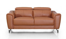 Load image into Gallery viewer, Urban Leather Adjustable Headrest Loveseat - Brown