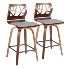 Load image into Gallery viewer, Folia - Mid Century Modern Fixed Height Counter Stool With Swivel (Set of 2)