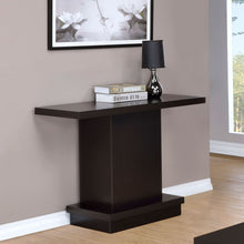Load image into Gallery viewer, Fiona - Pedestal Console Table With Geometric Design - Cappuccino