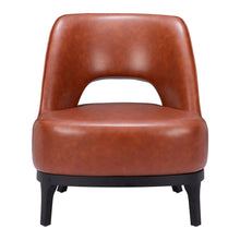 Load image into Gallery viewer, 26" Faux Leather Lounge Chair - Brown And Black