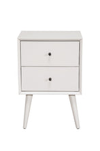Load image into Gallery viewer, Century Modern Wood 2 Drawer Nightstand - White