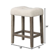 Load image into Gallery viewer, Transitional Style Counter Height Dining Stool With Footrest (Set of 2)