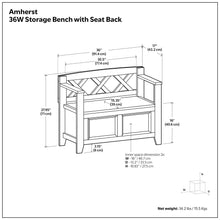 Load image into Gallery viewer, Amherst - Small Transitional Entryway Storage Bench