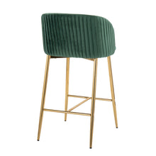Load image into Gallery viewer, Fran - Pleated Contemporary / Glam Fixed Height Counter Stool (Set of 2)