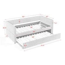 Load image into Gallery viewer, Upholstered Daybed With Pop Up Trundle