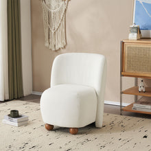 Load image into Gallery viewer, Modern Low Back Accent Upholstered Armless Living Room Chairs, Round Feet