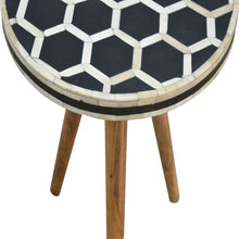 Load image into Gallery viewer, Inlay Bone Tripod Stool - Beige / White