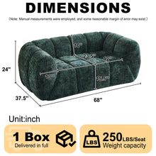 Load image into Gallery viewer, Quilted Cloud Sofa With Rounded Armrests And Piano Key Backrest Design