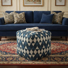 Load image into Gallery viewer, Cotton Ottoman 20" - Blue