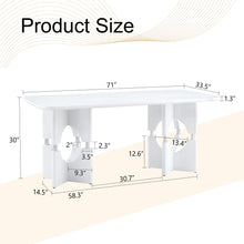 Load image into Gallery viewer, Modern Dining Table With Sleek Hollow-Out Frame And Accents