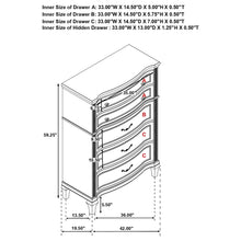 Load image into Gallery viewer, Katerina - 5 Drawer Chest With Hidden Drawer - Oak