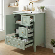 Load image into Gallery viewer, Retro Bathroom Vanity With Sink, Soft Closing Cabinet & Drawers