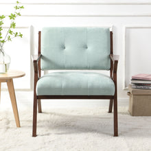 Load image into Gallery viewer, Modern Accent Chair With Plush Cushions, Angled Arm Design - Green