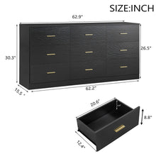 Load image into Gallery viewer, 9 Drawer Dresser, Ample Storage For Bedroom