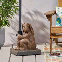 Load image into Gallery viewer, Hand Crafted Rabbit Umbrella Base With Playful Design - Light Brown