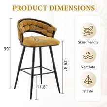 Load image into Gallery viewer, Bar Stools, Kitchen Island Counter Height Stools (Set of 2)