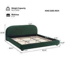 Load image into Gallery viewer, Upholstered Simple Modern Bedroom Bed With Curved Headboard