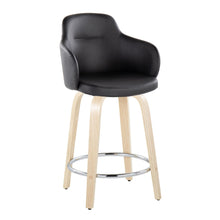 Load image into Gallery viewer, Boyne - Contemporary Fixed Height Counter Stool & Swivel With Round Footrest (Set of 2)