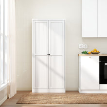 Load image into Gallery viewer, Metal Kitchen Pantry Cabinet With Adjustable Storage And 4 Heavy Duty Shelves - White