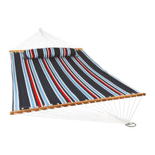 Load image into Gallery viewer, Striped Double Hammock - Blue / Red / White