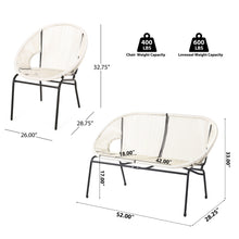 Load image into Gallery viewer, Nusa - Outdoor Patio 3 Piece Chat Set