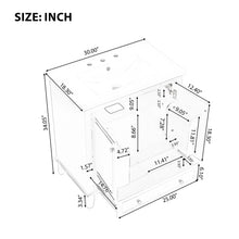 Load image into Gallery viewer, 30" Bathroom Vanity With Sink Combo, Multi Functional Bathroom Cabinet With Doors And Drawer - Black
