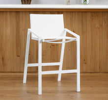 Load image into Gallery viewer, Stainless Steel Counter Height Bar Chair - White