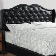 Load image into Gallery viewer, Bed With Curved Wingback Headboard, Button Tufted Upholstered