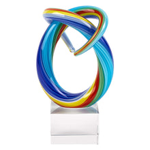 Load image into Gallery viewer, Murano Modern Abstract Tabletop Sculpture (376085) - Rainbow