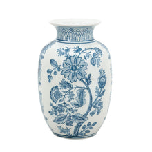 Load image into Gallery viewer, Floral Round Porcelain Jar (565447) - Light Blue / White