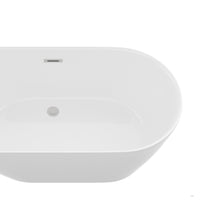 Load image into Gallery viewer, Glossy Freestanding Bathtub With Pop Up Drain