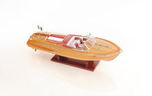 Load image into Gallery viewer, Hand Painted Riva Aqurama Medium Speedboat Model Boat - Brown
