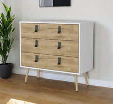 Load image into Gallery viewer, Three Drawer Dresser - White / Natural