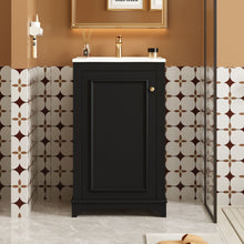 Load image into Gallery viewer, Bathroom Vanity With Sink, Freestanding Single Cabinet Set, Soft Close Door, Adjustable Shelf