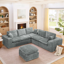Load image into Gallery viewer, Sectional Sofa With Moveable Ottoman